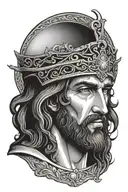 Jesus Christ protection. Greek god style tattoo design tattoo design idea