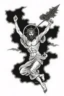 Jesus Christ protection. Greek god style tattoo design tattoo design idea