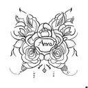Amira name tattoo design idea