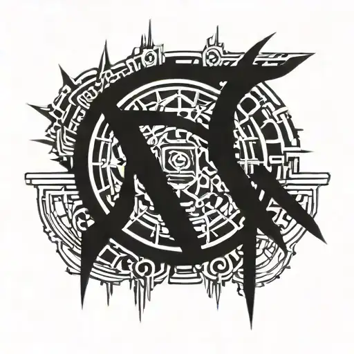 abdomen tattoo with dark lettering on male gothic that says Liberum Arbitrium tattoo design idea