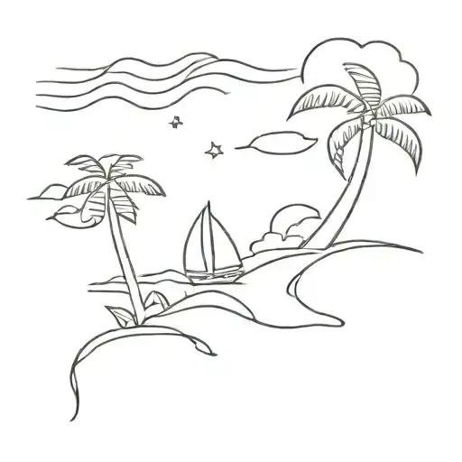 beach August 30 2020 tattoo design idea