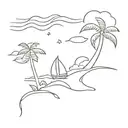 beach August 30 2020 tattoo design idea