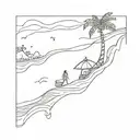 beach August 30 2020 tattoo design idea