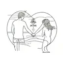 husband wife beach August 30 2020 tattoo design idea