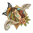 husband wife beach August 30 2020 tattoo design idea