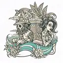 husband wife beach August 30 2020 tattoo design idea