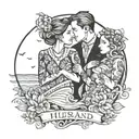 husband wife beach August 30 2020 tattoo design idea
