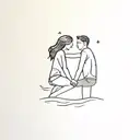 husband wife beach August 30 2020 tattoo design idea