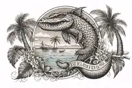 Florida themed  tattoo design idea