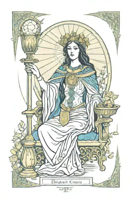 tarot card high priestess  tattoo design idea