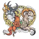 Capricorn and Aries   tattoo design idea