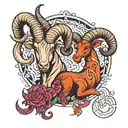 Capricorn and Aries   tattoo design idea