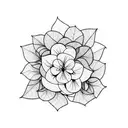 hydrangea bush tattoo design idea