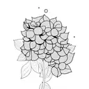 hydrangea bush tattoo design idea