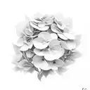 hydrangea bush tattoo design idea