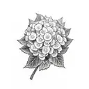 hydrangea bush tattoo design idea