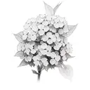 hydrangea bush tattoo design idea