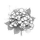 hydrangea bush tattoo design idea
