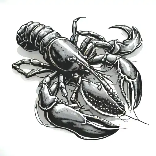 lobster tattoo design idea