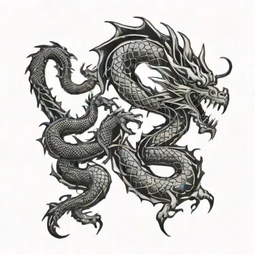 The Dragon and the Scorpion tattoo design idea