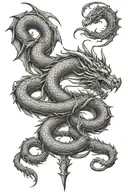 The Dragon and the Scorpion wrapped tattoo design idea