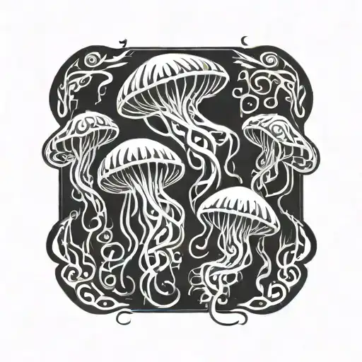 jelly fish tattoo design idea