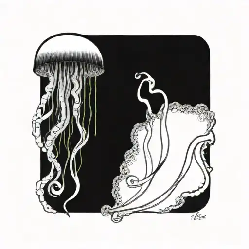 jelly fish tattoo design idea