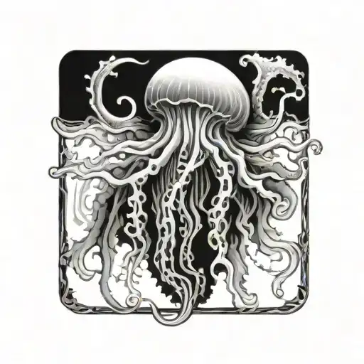 jelly fish tattoo design idea