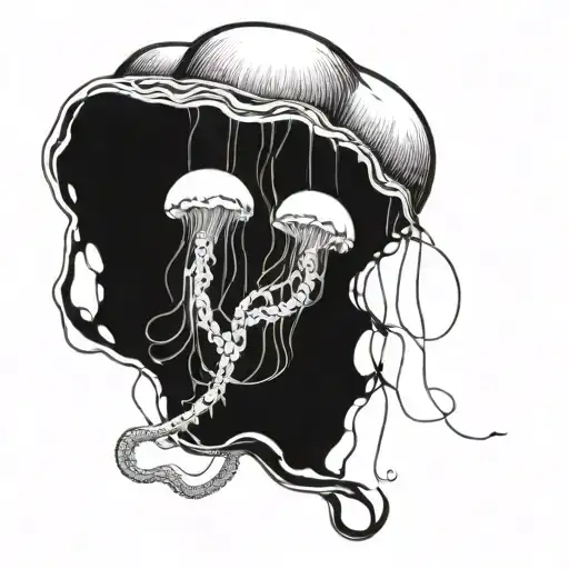 jelly fish tattoo design idea