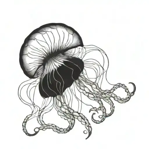 jelly fish tattoo design idea