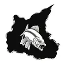 walleye fish chasing a lure   tattoo design idea
