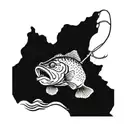 walleye fish chasing a lure   tattoo design idea