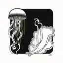 jelly fish tattoo design idea