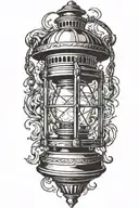 old lantern tattoo design idea