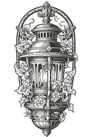old lantern tattoo design idea