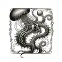 jelly fish tattoo design idea