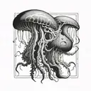 jelly fish tattoo design idea