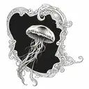 jelly fish tattoo design idea