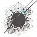 fishing pole tattoo design idea