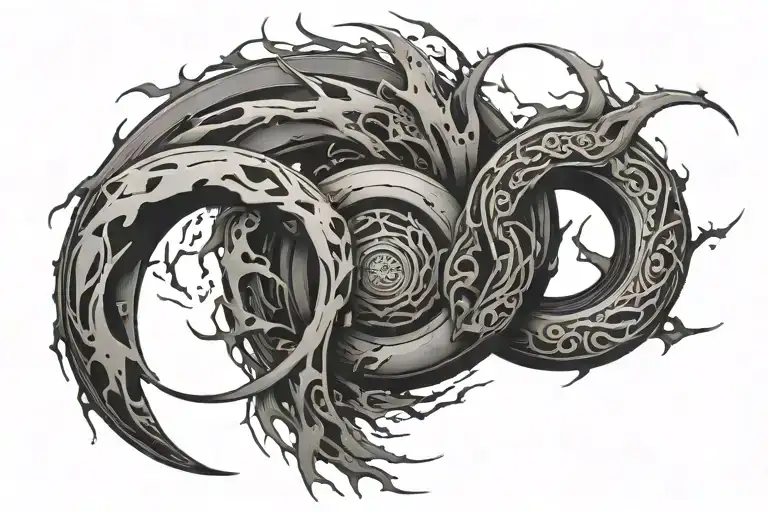 Enso chaotic  tattoo design idea