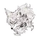 Wolf tattoo design idea