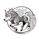 Wolf tattoo design idea