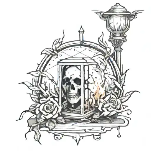 A tattoo symbolizing the struggle with depression through dark and light imagery in a sketch style tattoo design idea