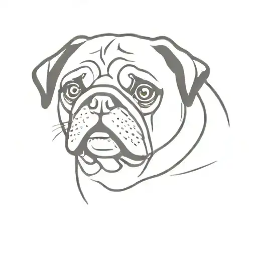pug dog tattoo design idea