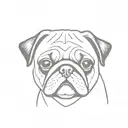 pug dog tattoo design idea