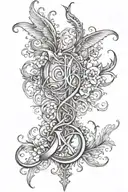 mystical for kids initials Y tattoo design idea