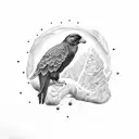 Cornish Chough  tattoo design idea