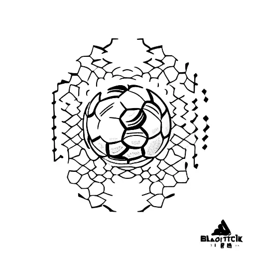 A minimalist tattoo of the number 23 with a silhouette of Messi dribbling a soccer ball tattoo design idea