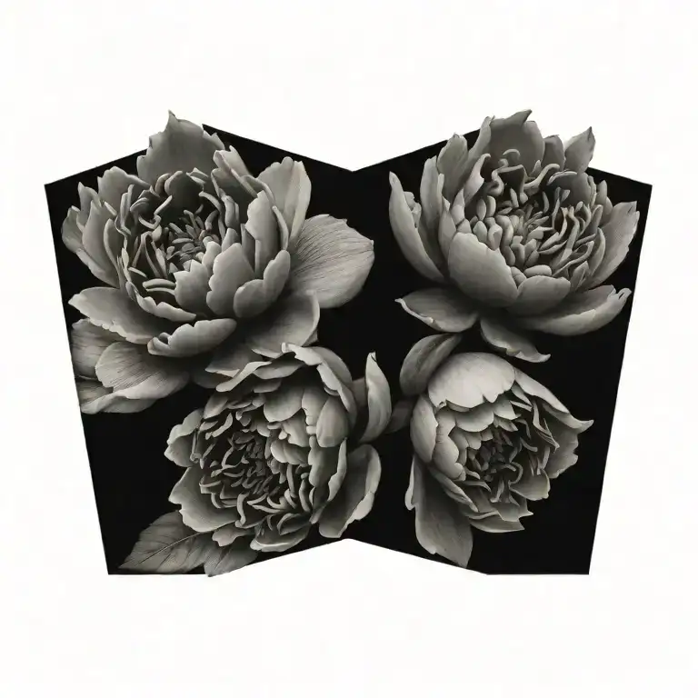 peonies  flower  tattoo with wife name  tattoo design idea