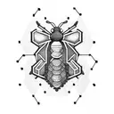 May bees honeycomb IT brain chip matrix tattoo design idea